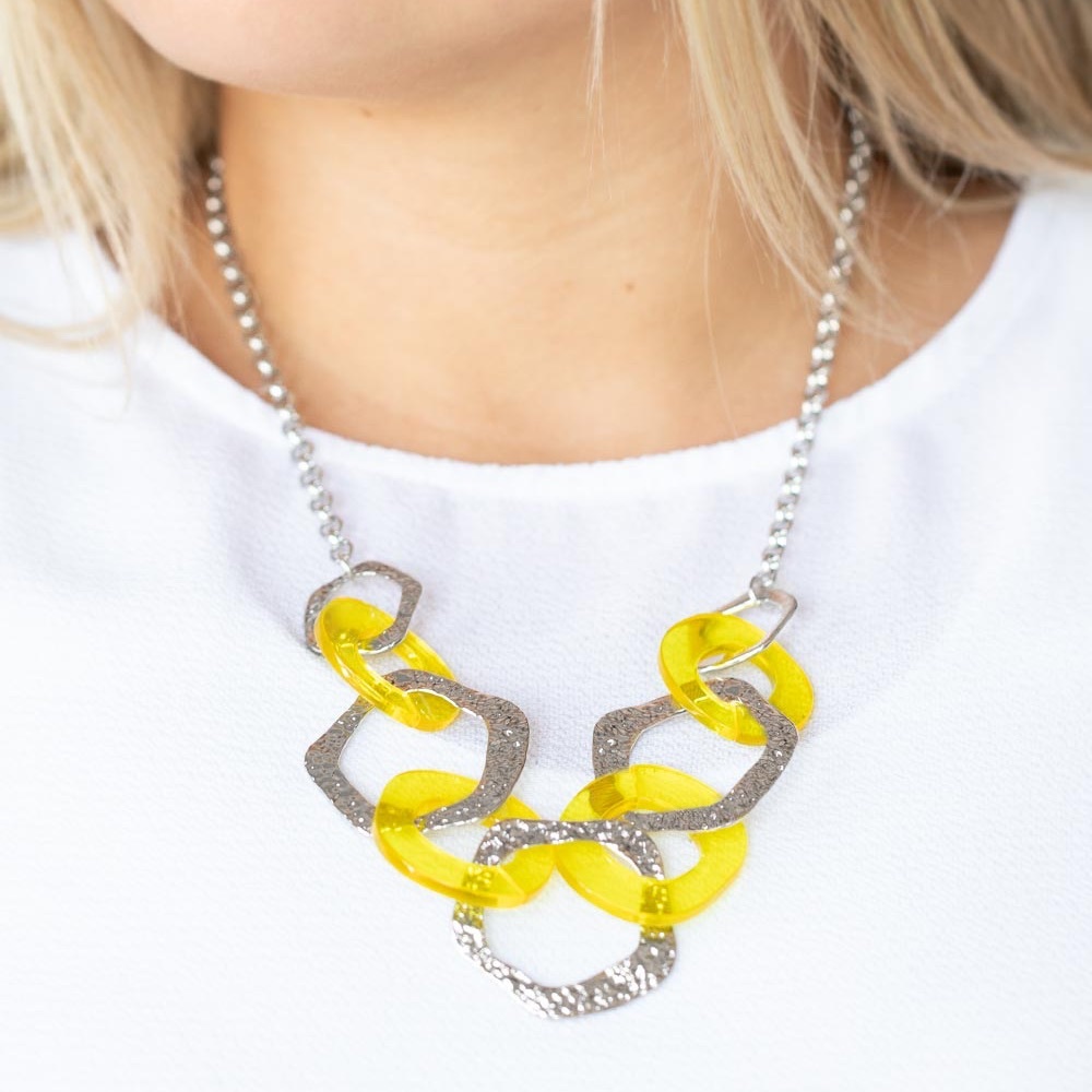 Urban Circus Yellow statement necklace